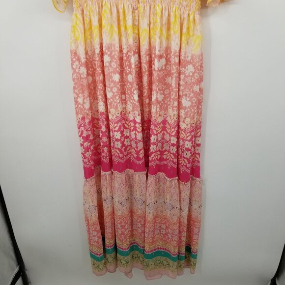 House of Harlow 1960 Ruffled Tiered Floral Maxi Dress Small Boho Festival Resort - Picture 10 of 13